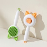 SLSON 2023 Cute Cat Ear Pet Grooming Brush – PP Deep Cleaning Deshedding Tool for Dogs & Cats (Effective Hair Removal)