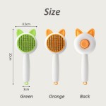SLSON 2023 Cute Cat Ear Pet Grooming Brush – PP Deep Cleaning Deshedding Tool for Dogs & Cats (Effective Hair Removal)