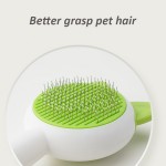SLSON 2023 Cute Cat Ear Pet Grooming Brush – PP Deep Cleaning Deshedding Tool for Dogs & Cats (Effective Hair Removal)