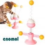 enomol 2025 Newest Cat Enrichment Toys - Interactive Puzzle Toys with Catnip & Feathers for Indoor Cats
