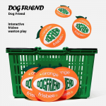 enomol DomiTail Interactive Squeaky Dog Chew Toys – Durable Plastic Frisbee for Teeth Cleaning & Play, Fun Sound-Emitting Design