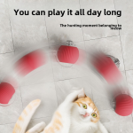 enomol 2025 Smart Cat Toy - 360° Auto-Rolling Ball with USB Charging & Interactive Rope (Intelligent Motion Sensor)